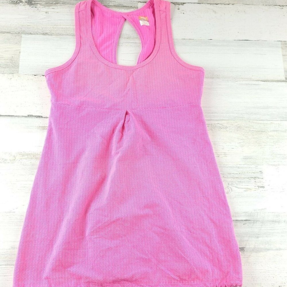 Lucy Tech Racerback Tank Top Women’s Small Pink Keyhole Back Athletic Workout